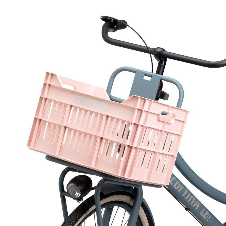 Gerecyclede Fietskrat Urban Proof Click 30 Liter - Pastelroze