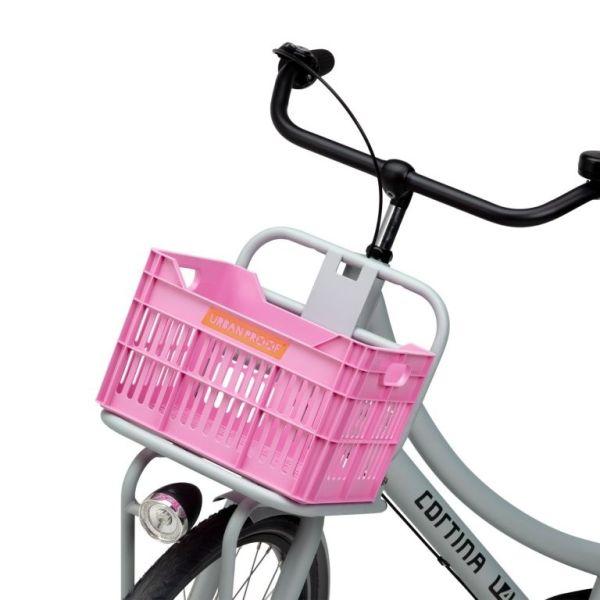 Gerecyclede Fietskrat Urban Proof Junior 15 Liter - Felroze