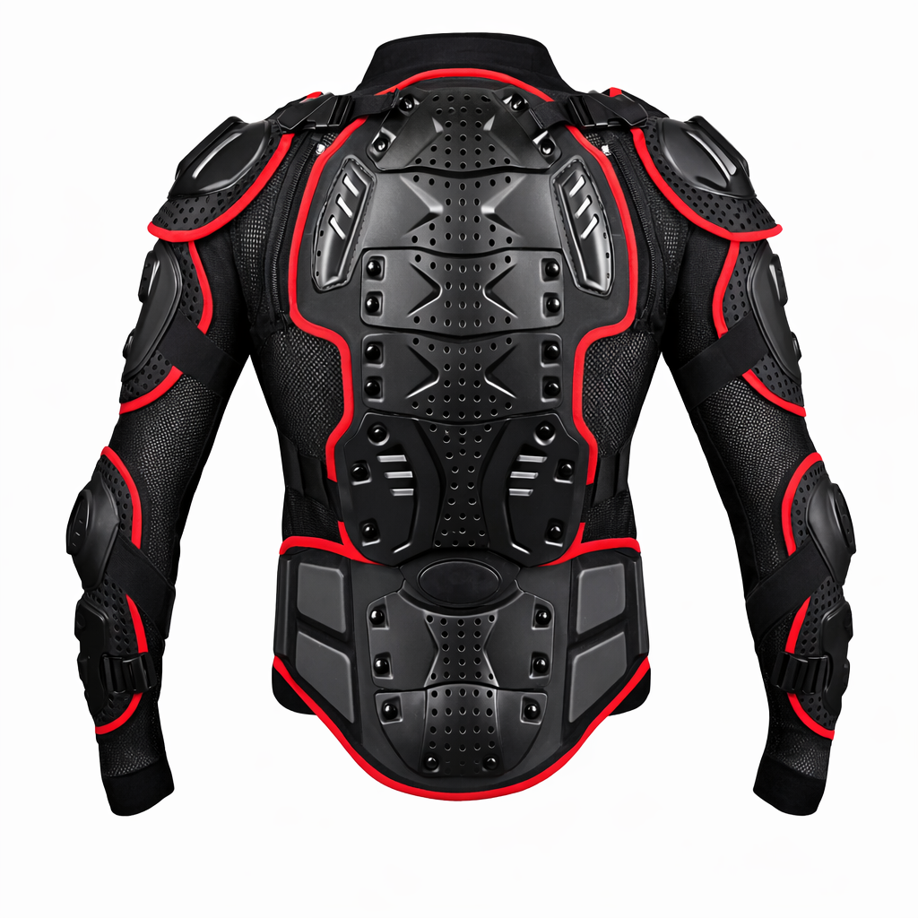 Full Body Motor Beschermingsjas – Motocross, Quad, MTB en Fiets Bescherming Rood