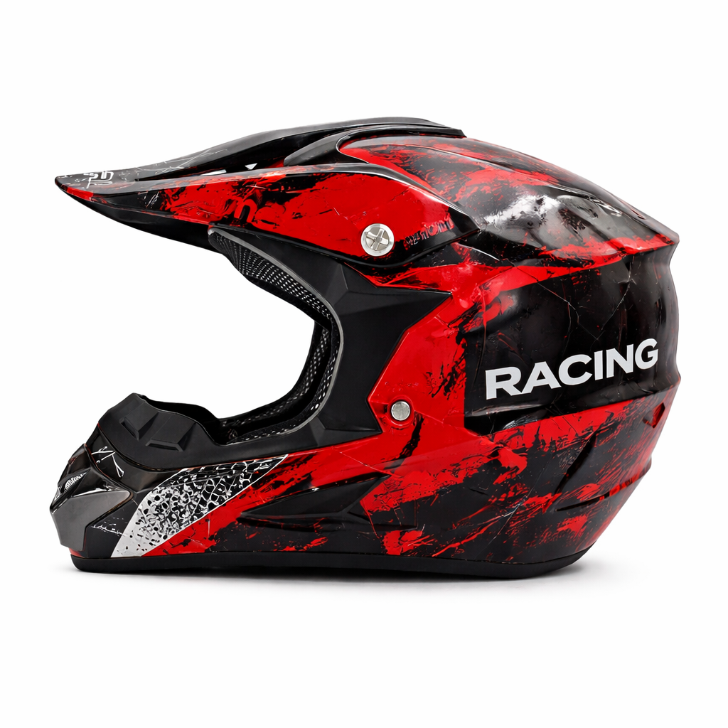 Motocross Crosshelm voor Quad, Crosser & Driftbike - Maat L - Rood