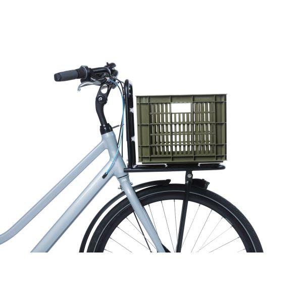 Gerecyclede fietskrat Basil Crate M 29.5 liter 35 x 45 x 25 cm - moss green