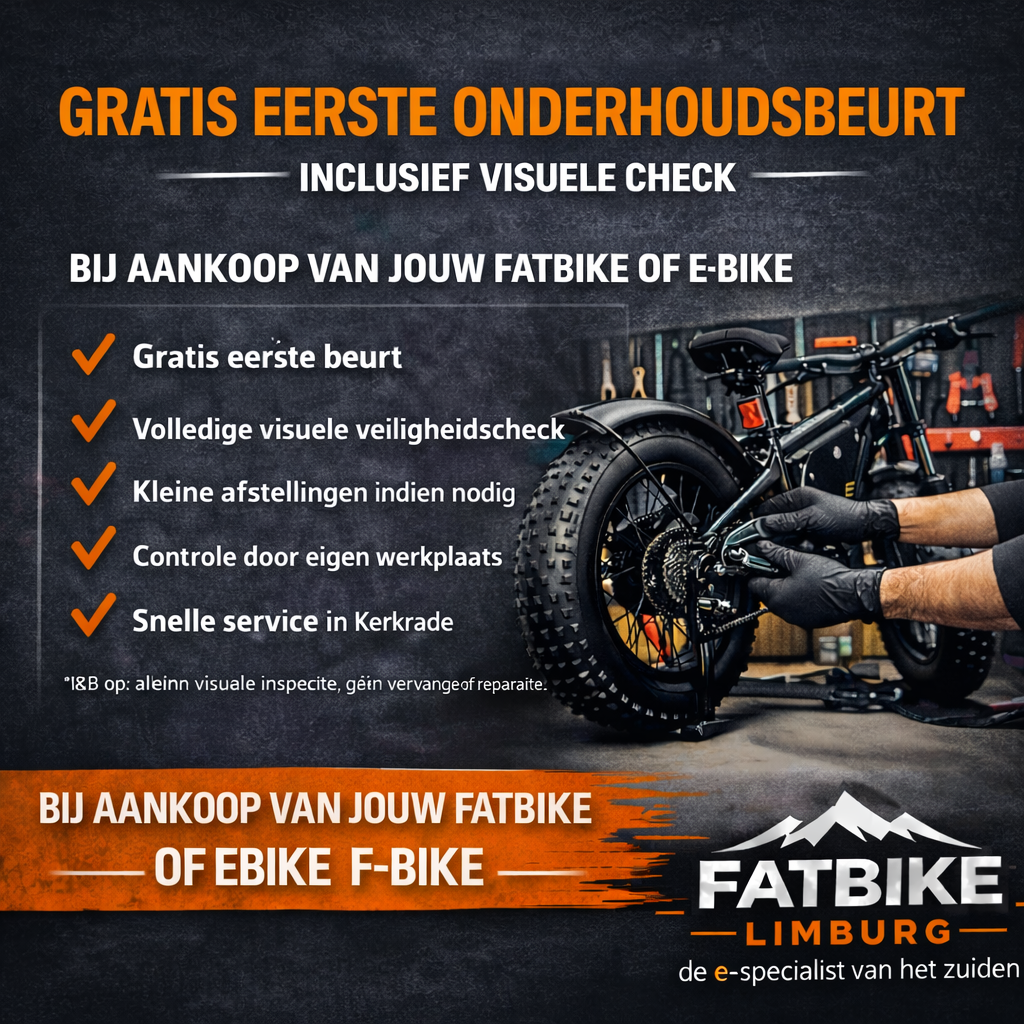 Gratis Eerste Beurt + Visuele Check – Fatbike Limburg Service