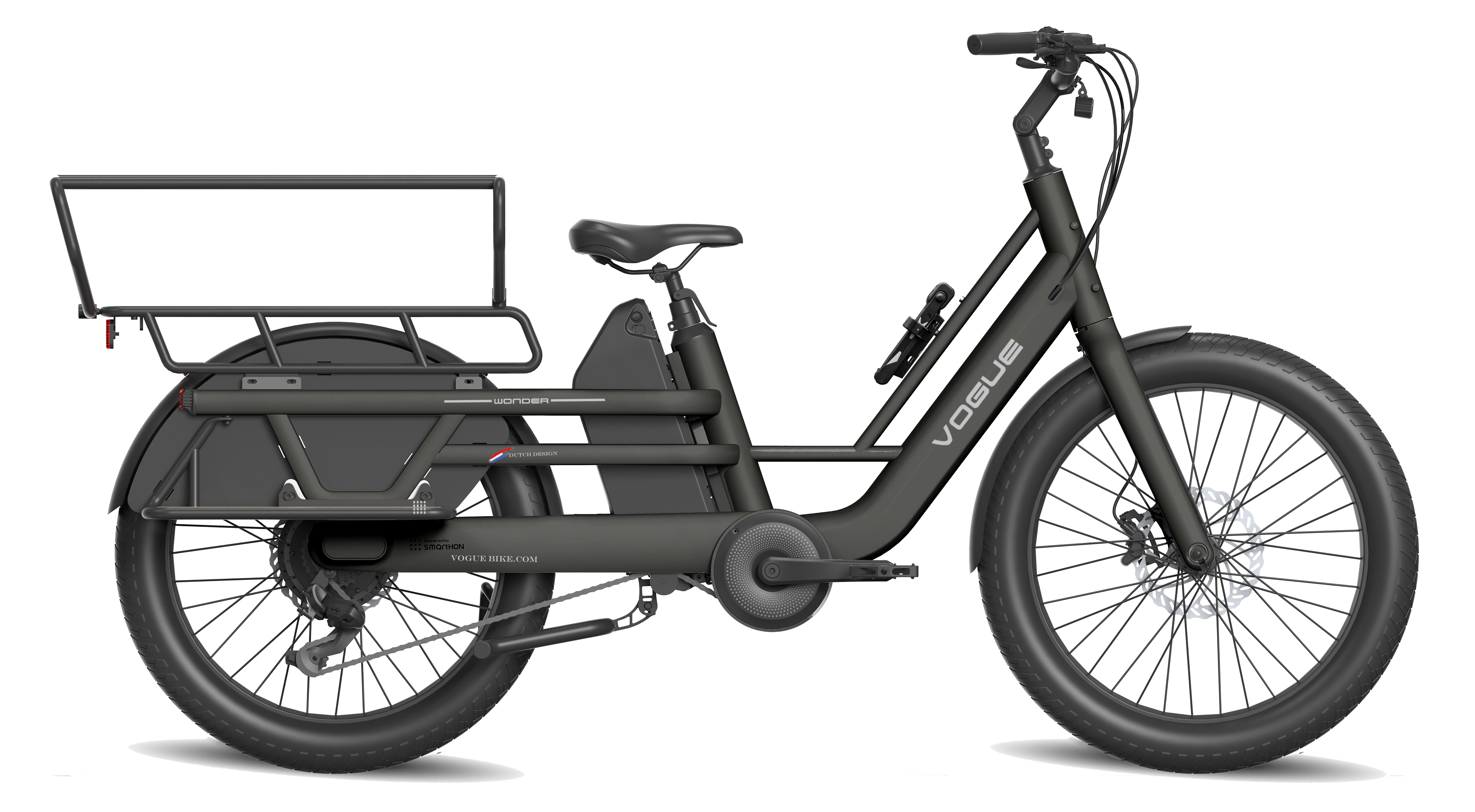 Vogue Wonder Elektrische Longtail Fiets – 2 Kinderen – 960Wh – 65Nm – Hydraulische Remmen