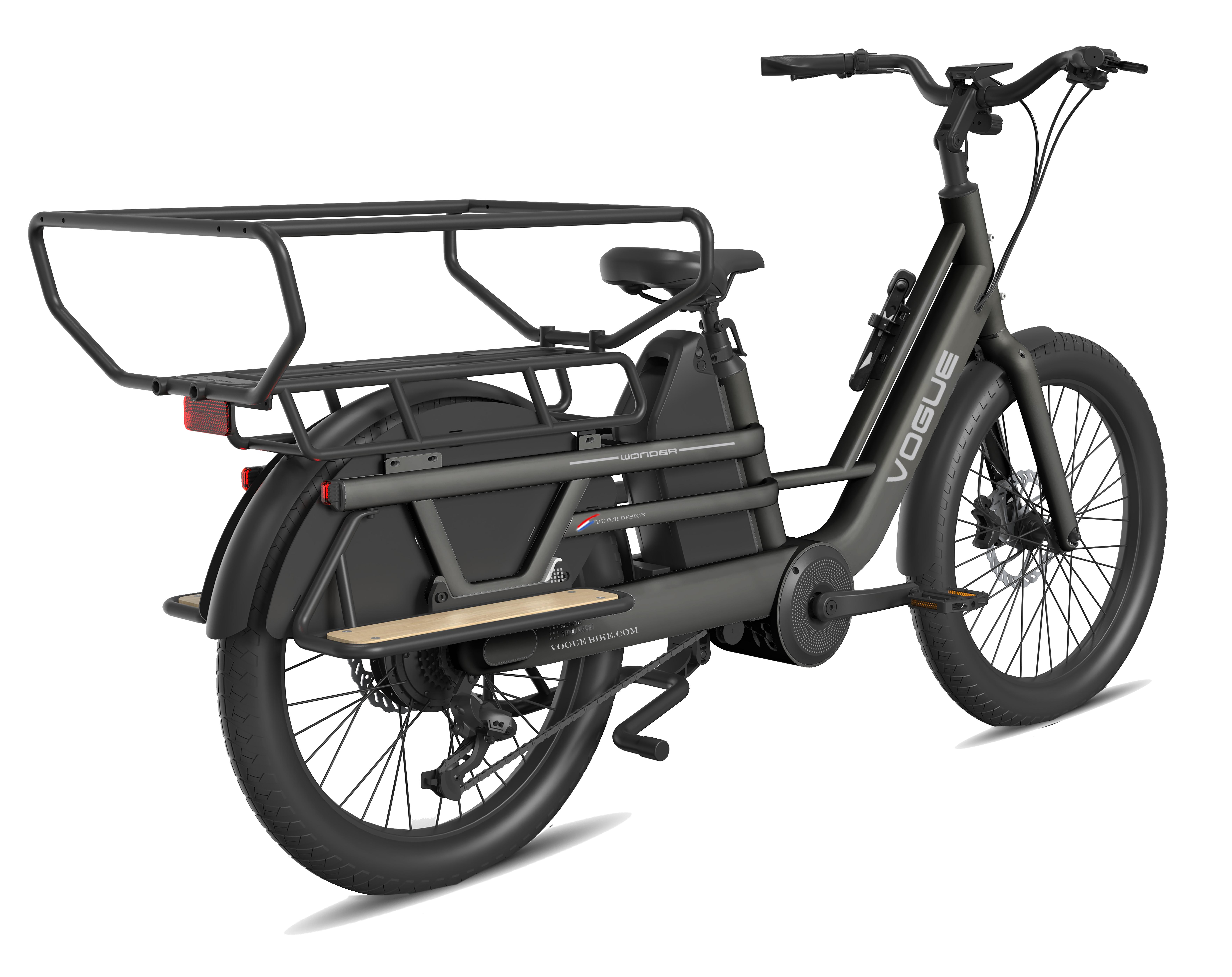 Vogue Wonder Elektrische Longtail Fiets – 2 Kinderen – 960Wh – 65Nm – Hydraulische Remmen